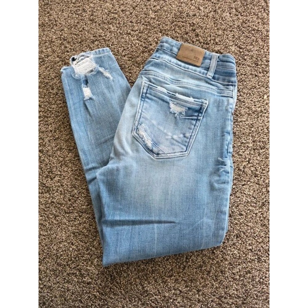 BKE Payton Skinny Stretch Jeans Womens Size 27 Blue Denim Buckle Brand BKE307AA